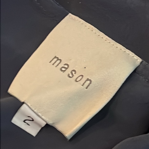 Mason silk navy blouse size 2 - Picture 5 of 8